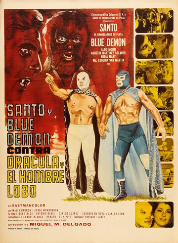 Постер «Santo y Blue Demon vs Drácula y el Hombre Lobo»